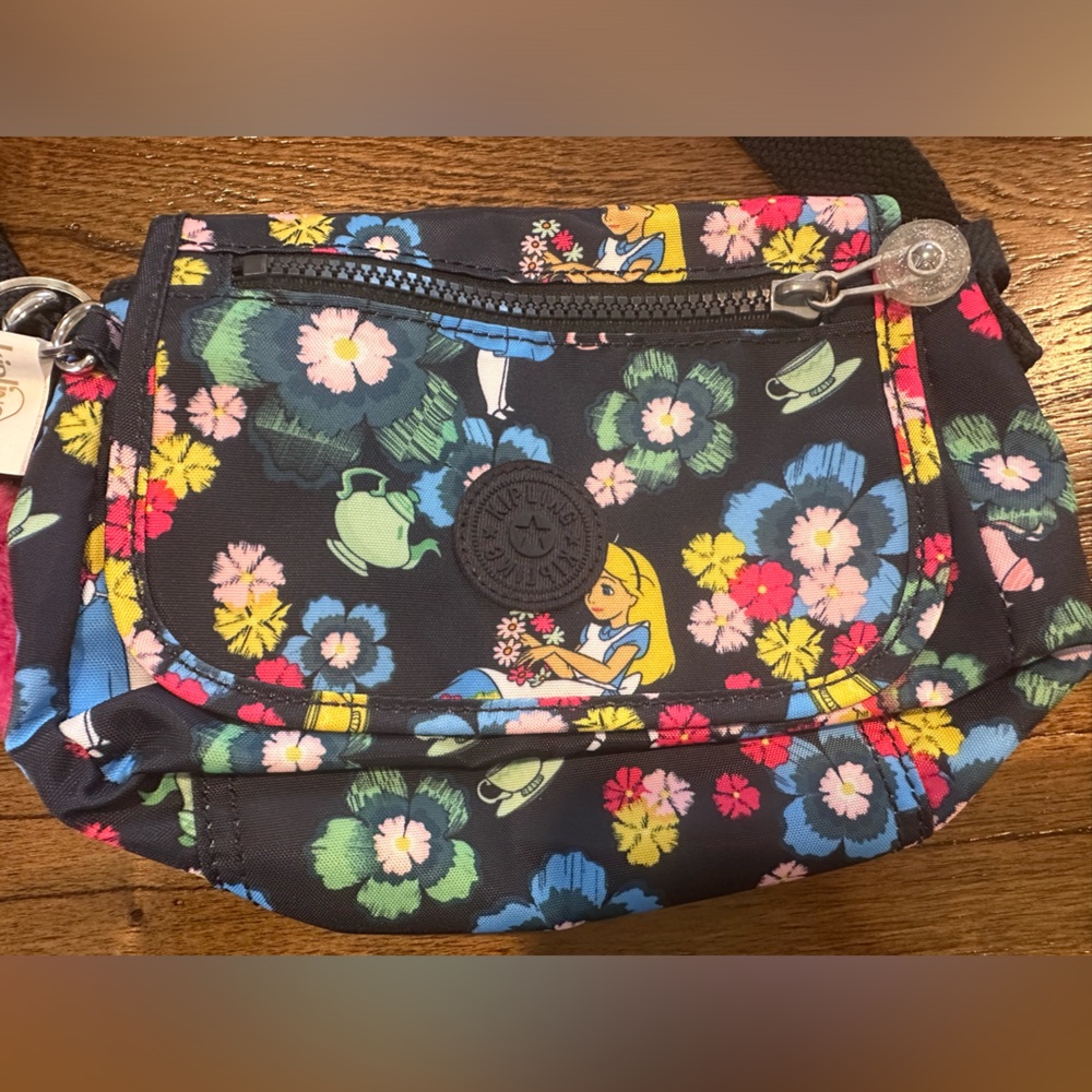 Kipling Black Floral Crossbody Bag